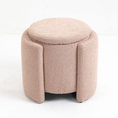 Bergman Fabric Storage Ottoman - Brown - With 2-Year Warranty